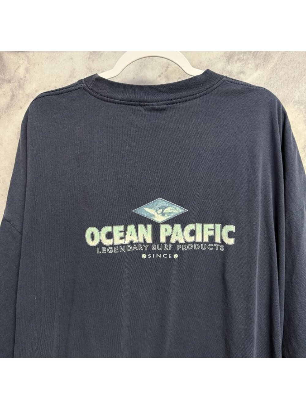 Vintage OP Ocean Pacific T Shirt Mens 4XL XXXXL Bue Short Sleeve Surf Graphic